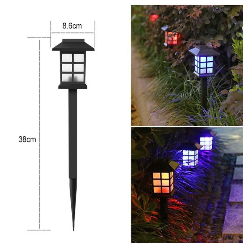 Outdoor solar lamps, waterproof retro lawn lamps, courtyard lighting flame lamps