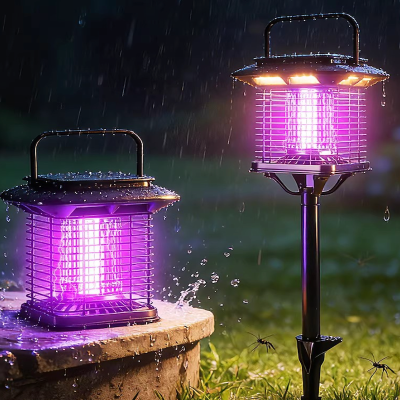Solar-powered outdoor mosquito repellent lamp, suitable for gardens and courtyards, mosquito and insect repellent lamp