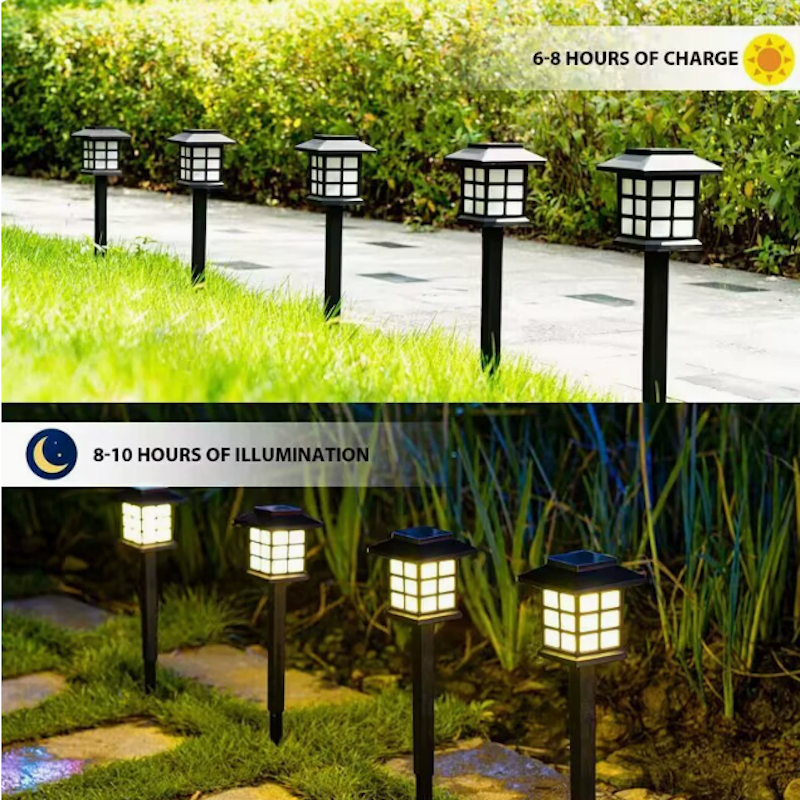 Outdoor solar lamps, waterproof retro lawn lamps, courtyard lighting flame lamps