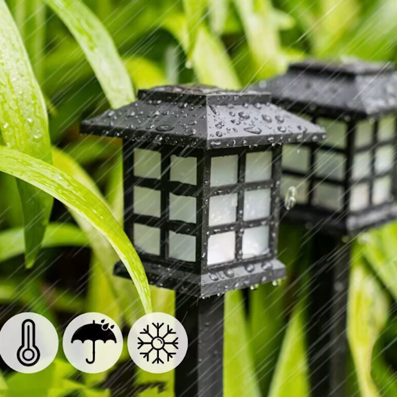 Outdoor solar lamps, waterproof retro lawn lamps, courtyard lighting flame lamps