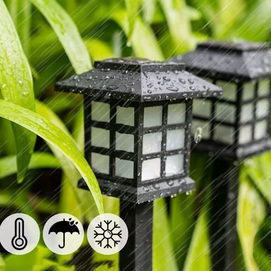 Outdoor solar lamps, waterproof retro lawn lamps, courtyard lighting flame lamps
