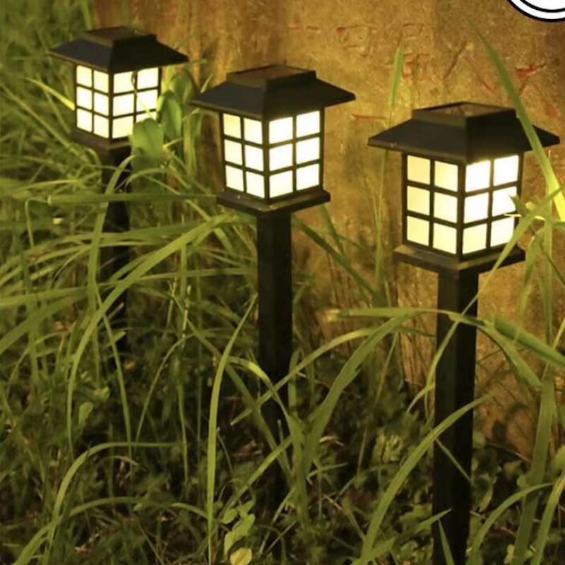 Outdoor solar lamps, waterproof retro lawn lamps, courtyard lighting flame lamps