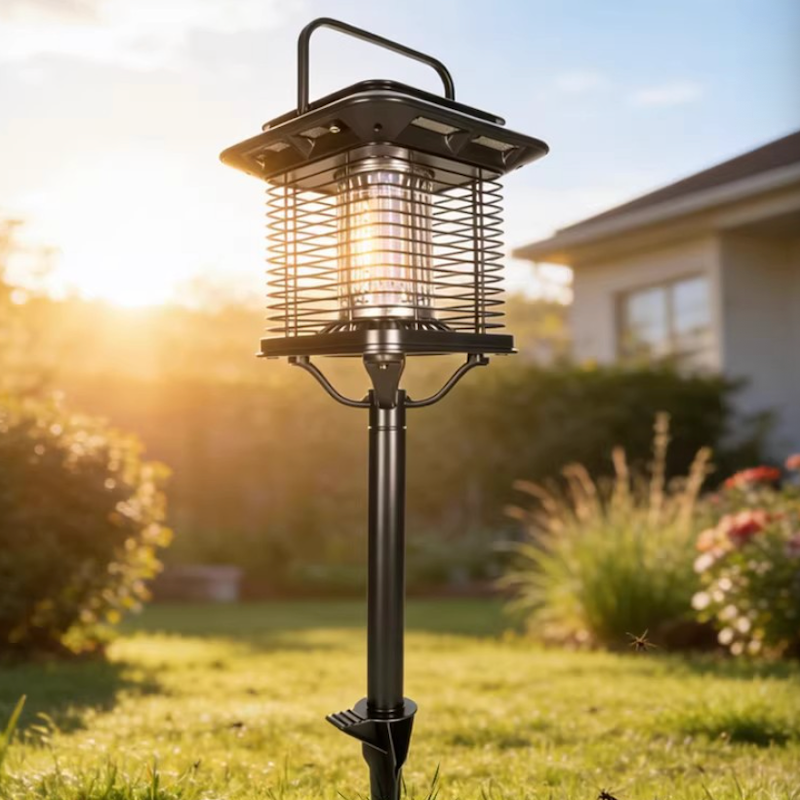 Solar-powered outdoor mosquito repellent lamp, suitable for gardens and courtyards, mosquito and insect repellent lamp